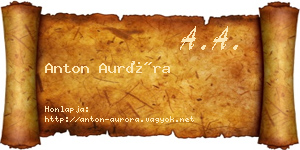 Anton Auróra névjegykártya